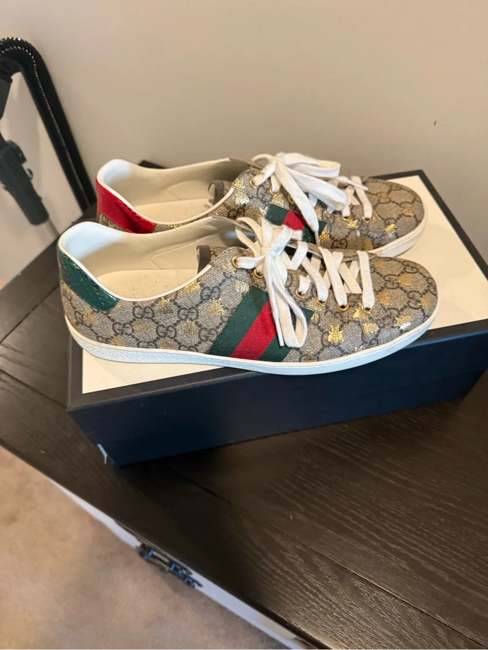 Gucci Ace GG Supreme Web Stripe Sneakers Men’s 8.5